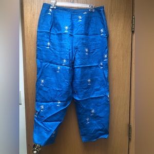 Vintage Talbots Irish Linen Palm Tree Pants